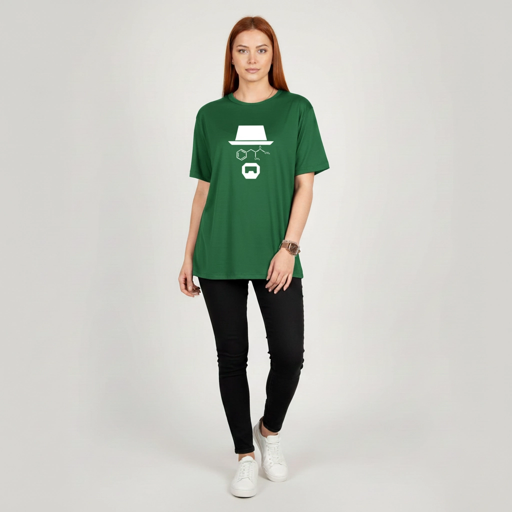 Camiseta Breaking Bad con diseño de Heisenberg en modelo de moda urbana