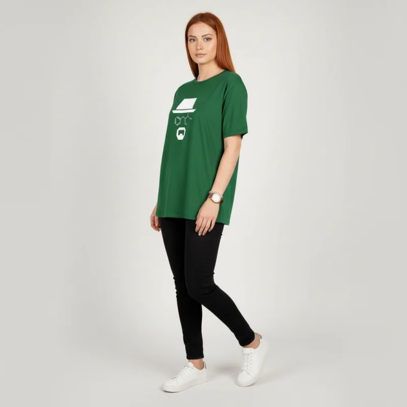 Primer plano del estampado de vinyl textil con el rostro de Heisenberg en camiseta BeDonato