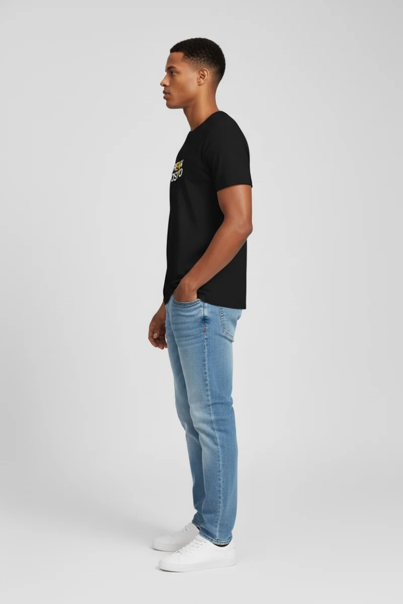 Camiseta_piensa_positivo_diseño_Be_Donato_Lado